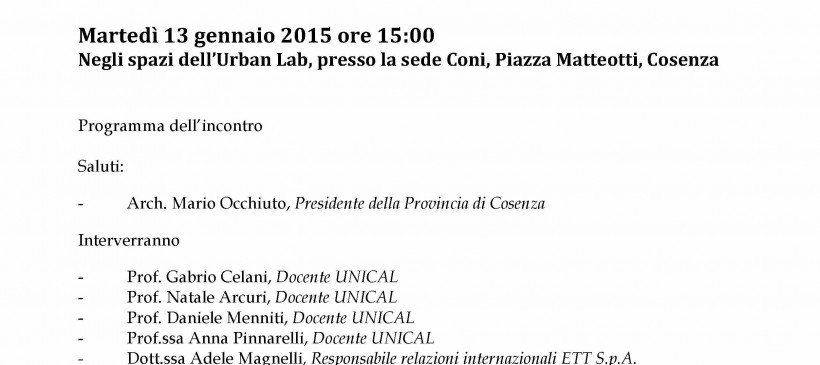 L’Energia, l’ICT e la mobilità per creare sviluppo locale